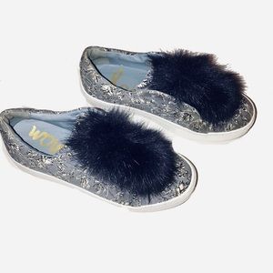 Sam Edelman Print Tennis shoes with Pom-Pom’s